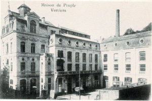 21- La Maision du Peuple di rue du Gymnase a Verviers, costruita nel 1896 dalla cooperativa Meunerire et Boulangerie e riascquistata nel 1907 da una società cooperativa