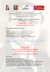 10 giugno 2015 - Programma completo