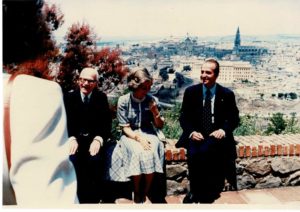 Toledo. Con il re Juan Carlos e la consorte, la regina Sofia, per una colazione privata.